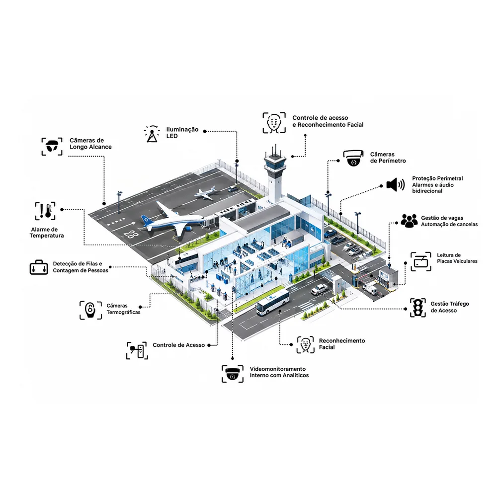 Mapa de solução para aeroportos
